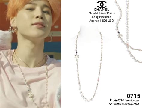 chanel necklace price jimin|chanel style long necklace.